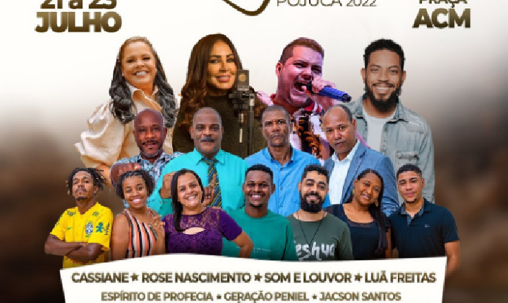 A 13ª Edição da Semana da Cultura Evangélica de Pojuca acontece de 21 a 23 de Julho.Confira