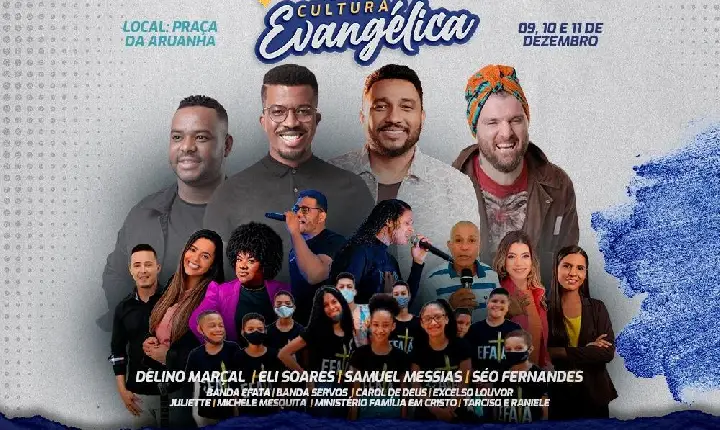 A cidade de Catu, realizará de 09 a 11 de dezembro a Semana da Cultura Evangélica