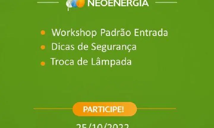 A Coelba em parceria com a Prefeitura, realiza o projeto Comunidade Segura em Catu