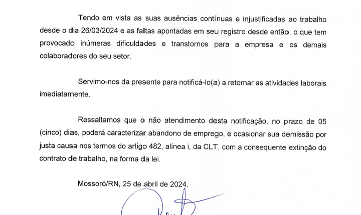 Atenção para essa convocação de retorno ao trabalho