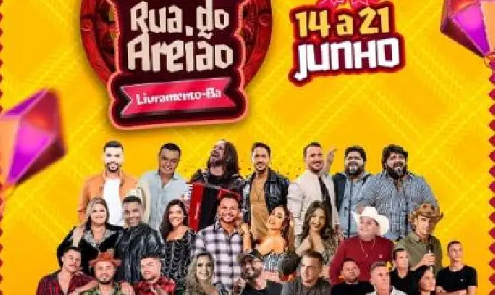 Confira a programação dos festejos juninos de Livramento de Nossa Senhora