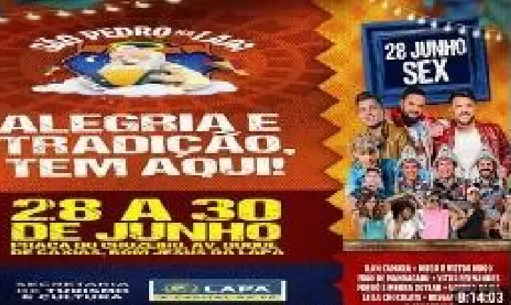CONFIRA PROGRAMAÇÃO COMPLETA DO SÃO PEDRO DE BOM JESUS DA LAPA