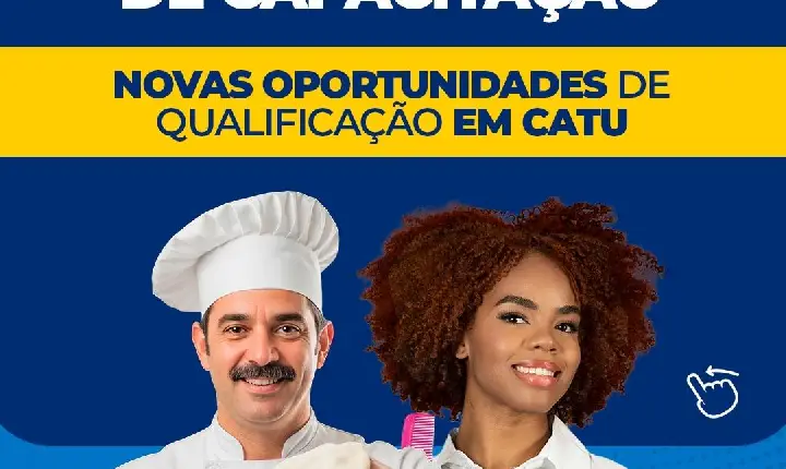 Cursos gratuitos de capacitação abrem novas oportunidades para a população de Catu