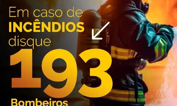 Defesa Civil alerta sobre riscos de incêndios e reforça a importância de acionar o Corpo de Bombeiros