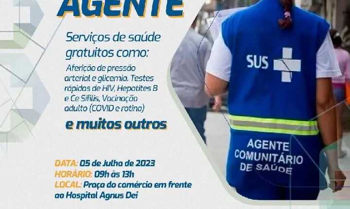 Feira de Saúde com Agentes Comunitários oferecerá serviços e educação em saúde à população