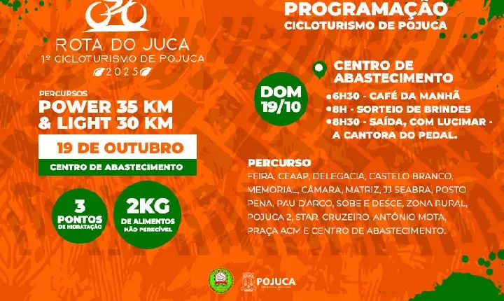 Pojuca promove 1º Cicloturismo “Rota do Juca”