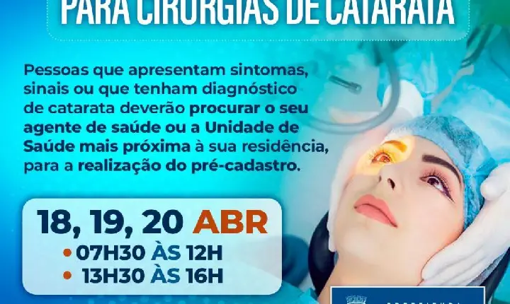 Prefeitura de Alagoinhas realiza mutirão de triagem para cirurgias de Catarata