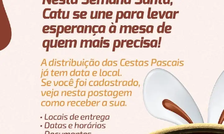 Prefeitura de Catu realiza entrega de kits alimentares e peixe na Semana Santa