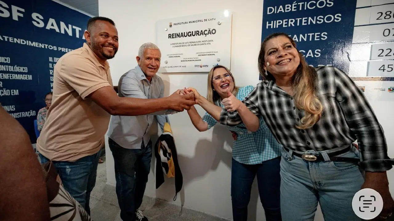 Prefeitura de Catu Reinaugura o UBS da Santa Rita e marca novo avanço na saúde de Catu