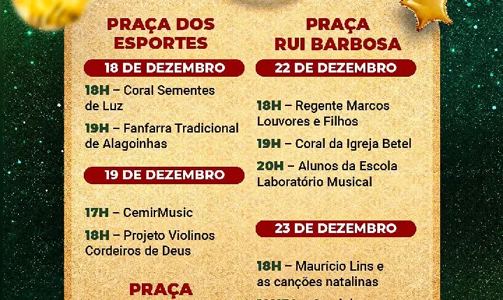 Prefeitura segue com programação especial de Natal em Alagoinhas