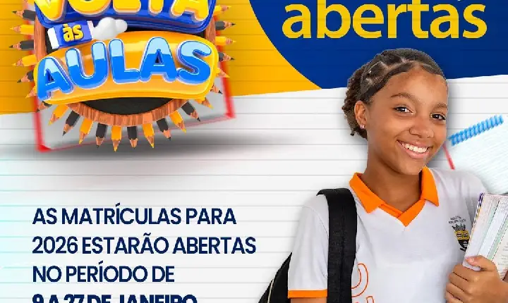 Rede Municipal de Catu abre novas matrículas para o ano letivo de 2026