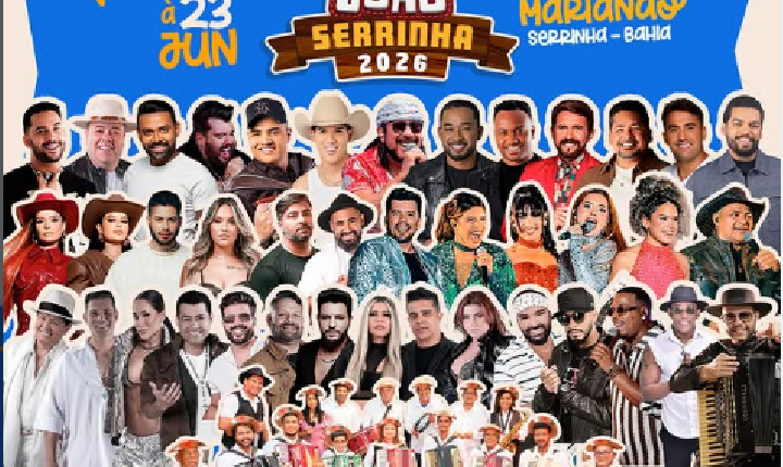 São João de Serrinha 2026 promete grandes atrações e cinco dias de festa