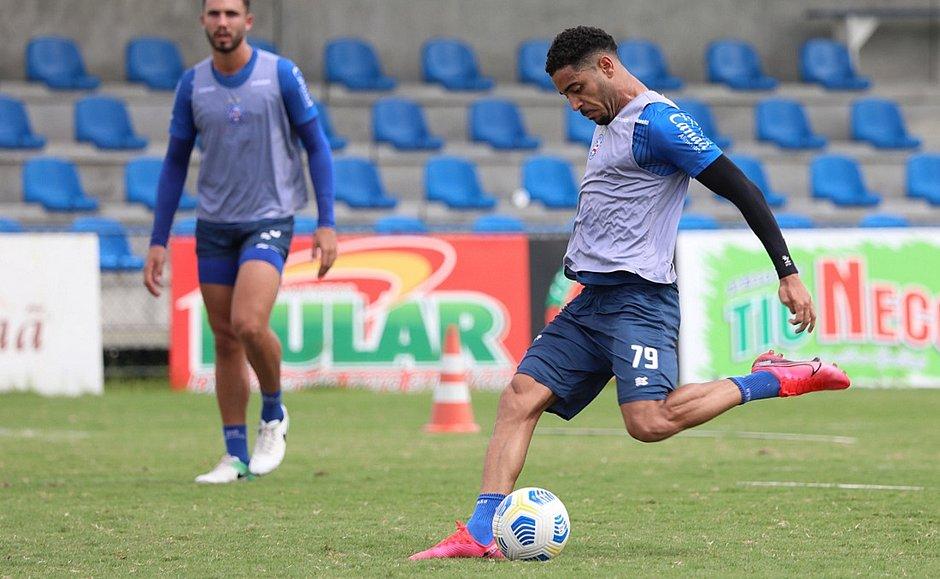 Bahia foca em treino de finalizações antes de enfrentar o Santos