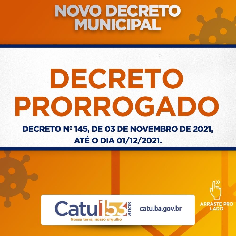 Prefeitura de Catu prorroga Decreto com medidas de enfrentamento à pandemia
