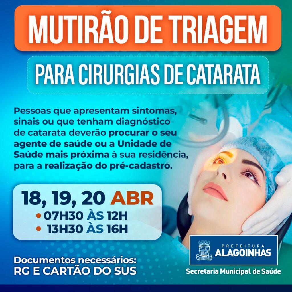 Prefeitura de Alagoinhas realiza mutirão de triagem para cirurgias de Catarata