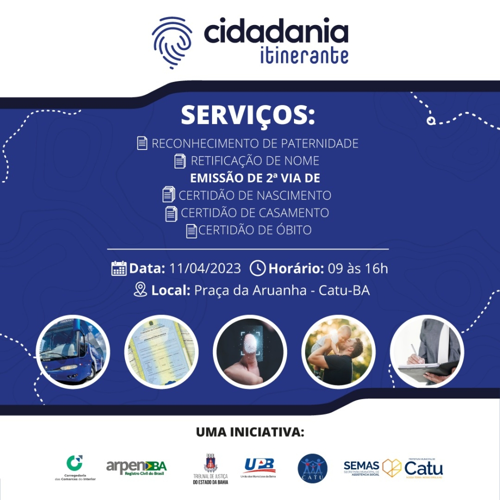 Projeto Cidadania Itinerante chega a Catu para oferecer serviços gratuitos