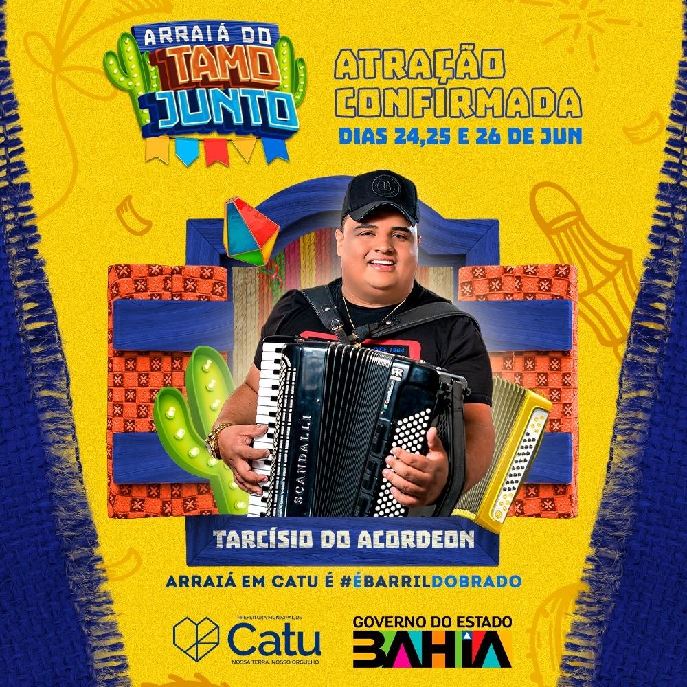Tarcísio do Acordeon é primeira atração confirmada do Arraiá do Tamo Junto 2023