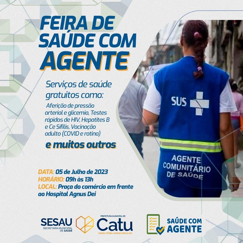Feira de Saúde com Agentes Comunitários oferecerá serviços e educação em saúde à população
