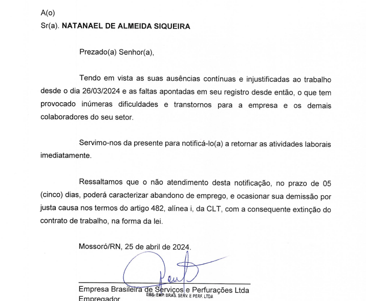 Atenção para essa convocação de retorno ao trabalho