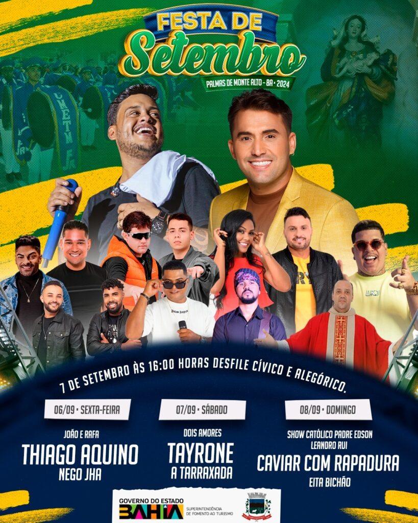 Confirmada A tradicional Festa de Setembro de 2024, em Palmas de Monte Alto