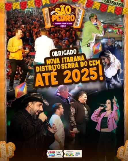 NOVA ITARANA: GRANDE SUCESSO O SÃO PEDRO DO CEM