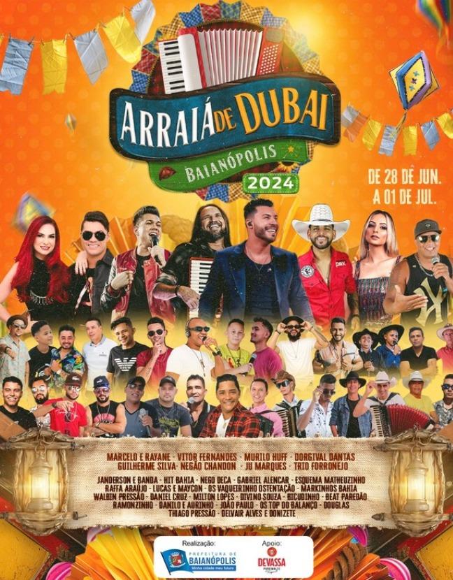 PREFEITURA DE BAIANÓPOLIS LANÇA PROGRAMAÇÃO OFICIAL DOS FESTEJOS JUNINOS