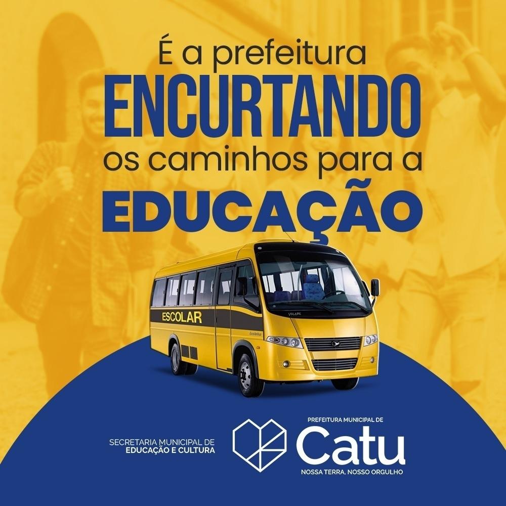 Prefeitura de Catu abre inscrições para usuários do Transporte Universitário 2025