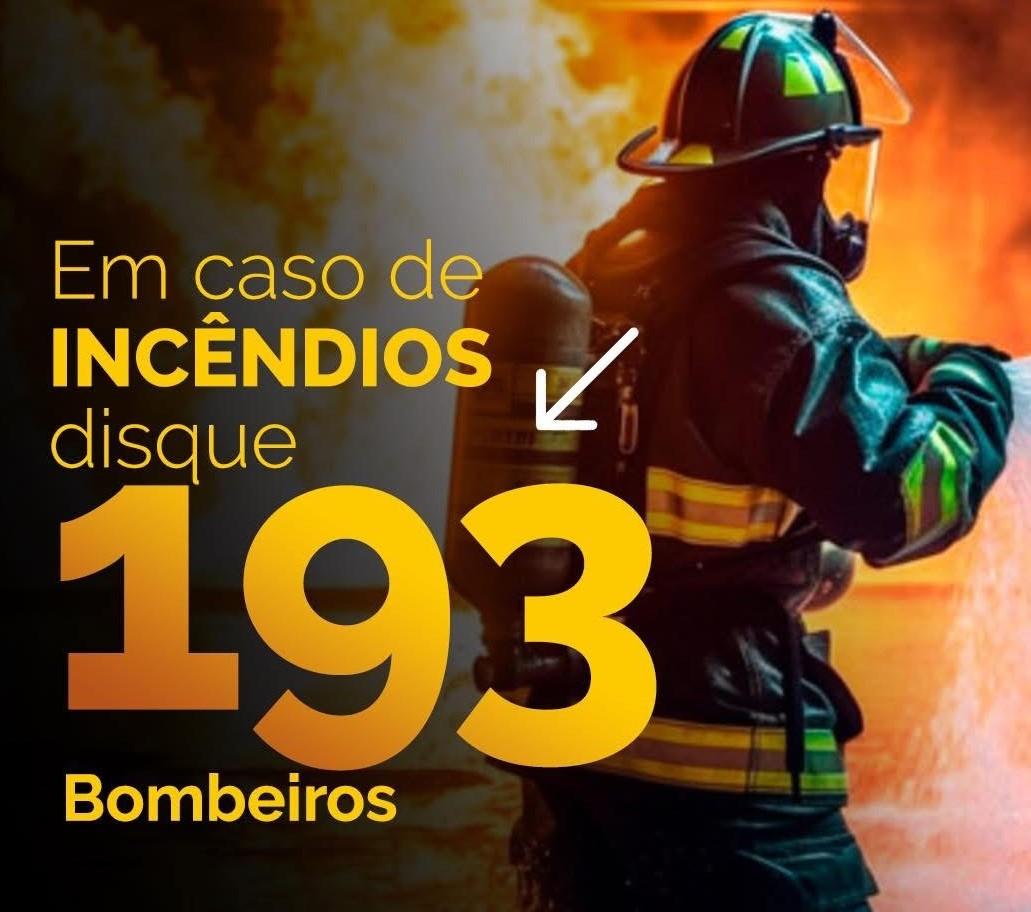 Defesa Civil alerta sobre riscos de incêndios e reforça a importância de acionar o Corpo de Bombeiros