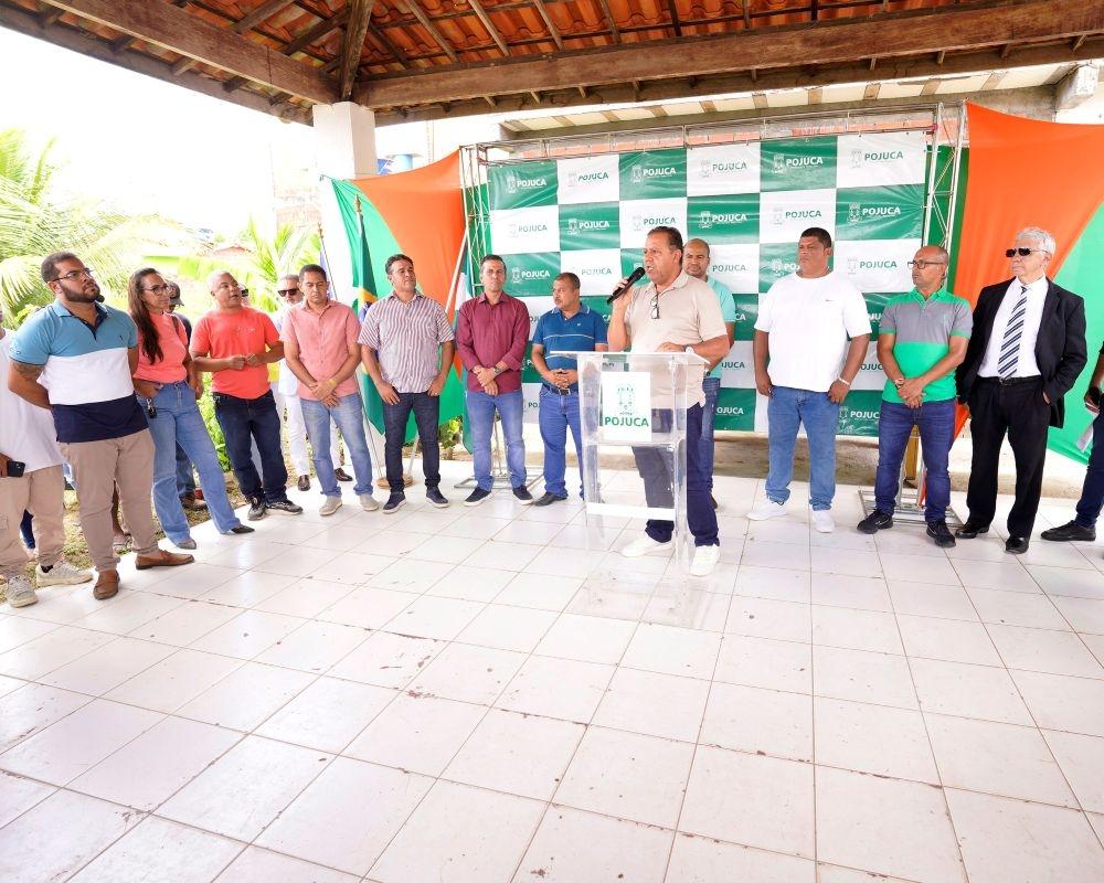 Prefeitura de Pojuca assina ordem de serviço para reforma de quadras poliesportivas