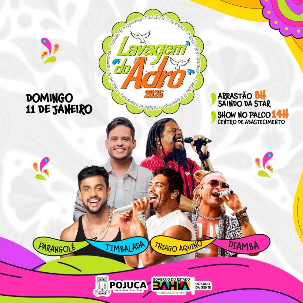 Fé, tradição e alegria marcam a Lavagem do Adro 2026 em Pojuca