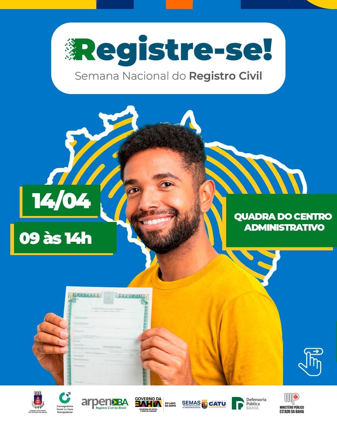 Catu recebe ação “Registre-se” para emissão gratuita de documentos civis