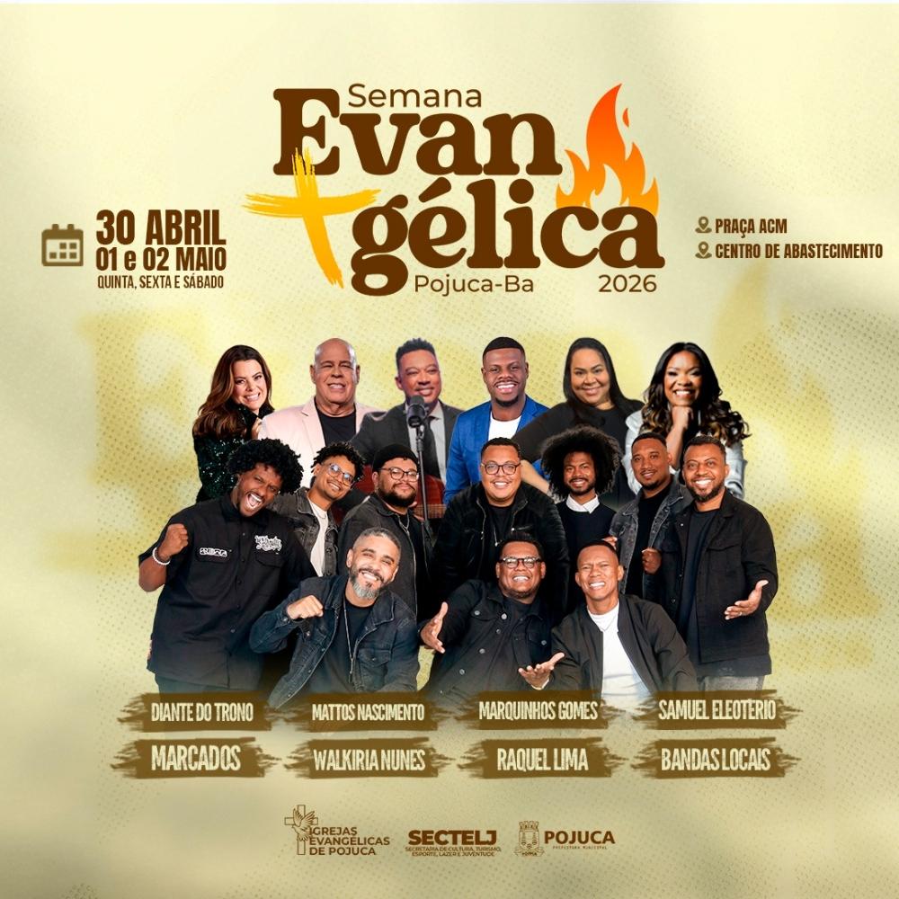 Pojuca realiza Semana Evangélica 2026 com três dias de fé, louvor e união