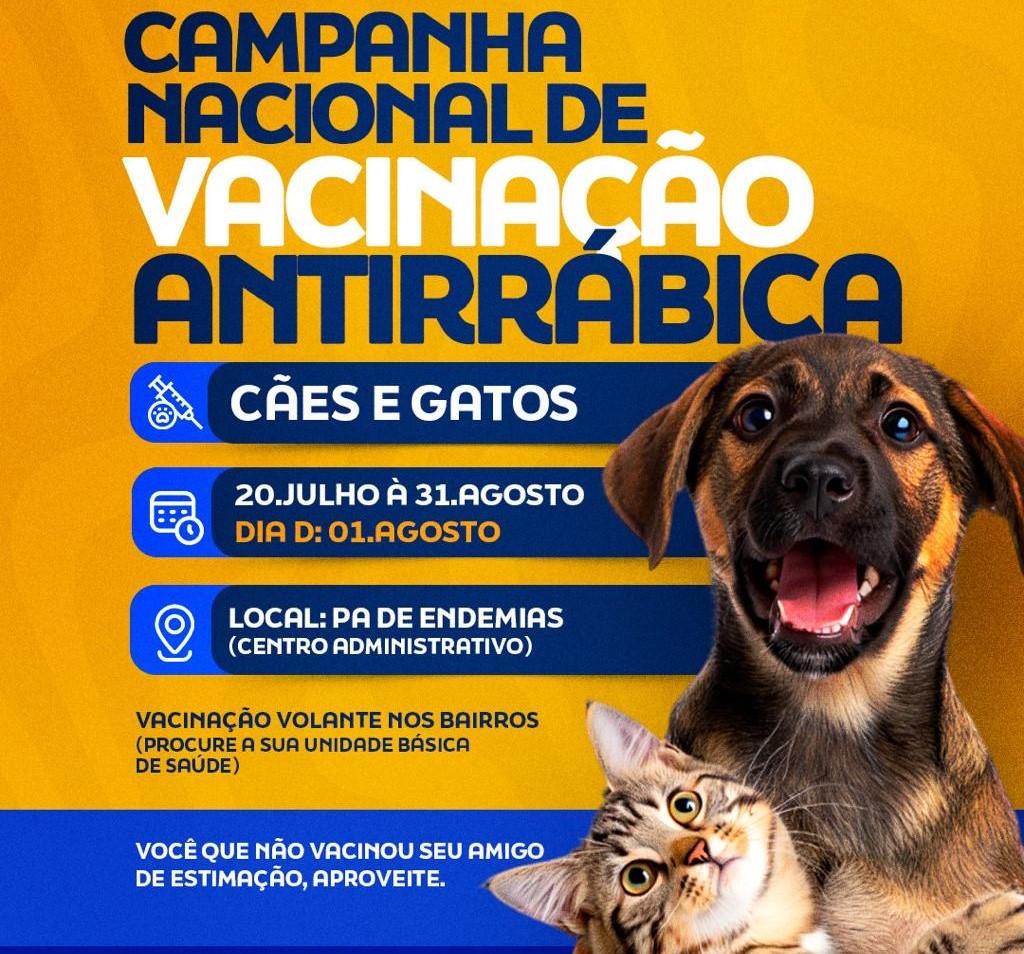 Campanha Nacional de Vacinação Antirrábica começa em Catu e segue até 31 de agosto