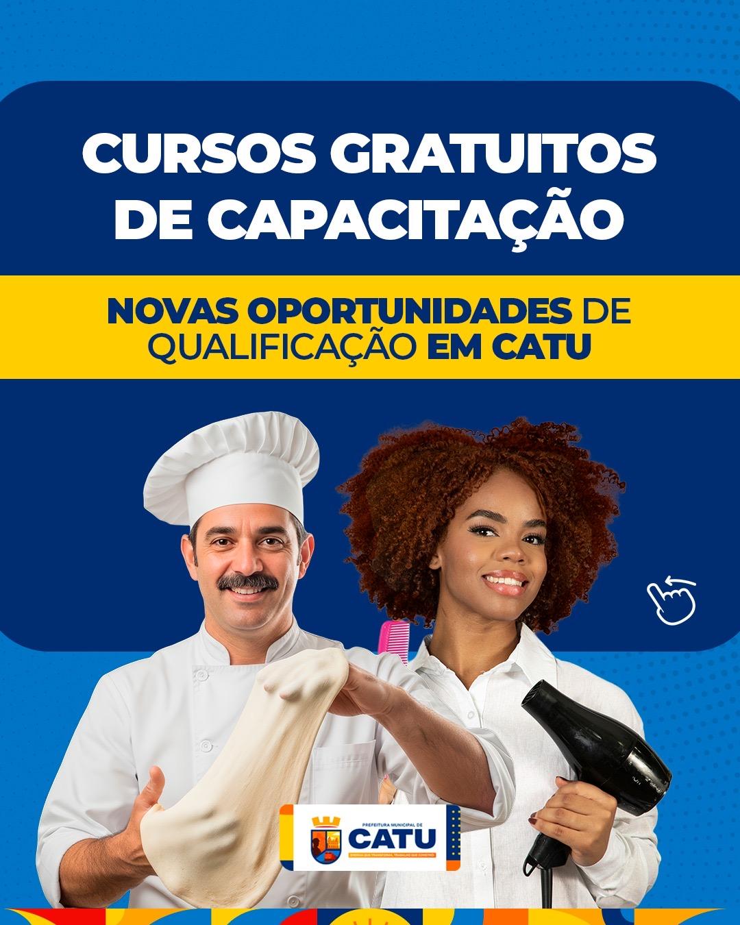 Cursos gratuitos de capacitação abrem novas oportunidades para a população de Catu