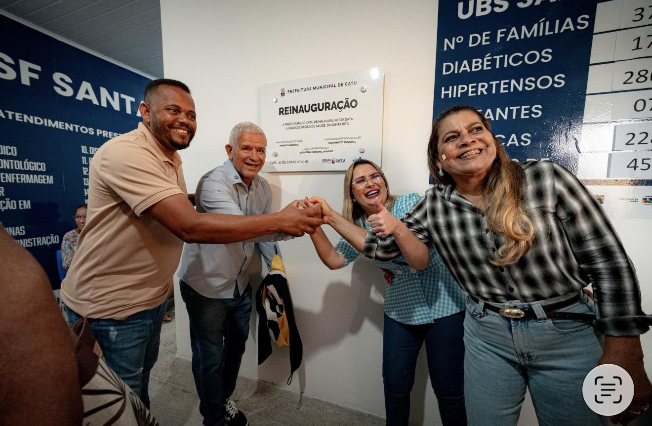 Prefeitura de Catu Reinaugura o UBS da Santa Rita e marca novo avanço na saúde de Catu
