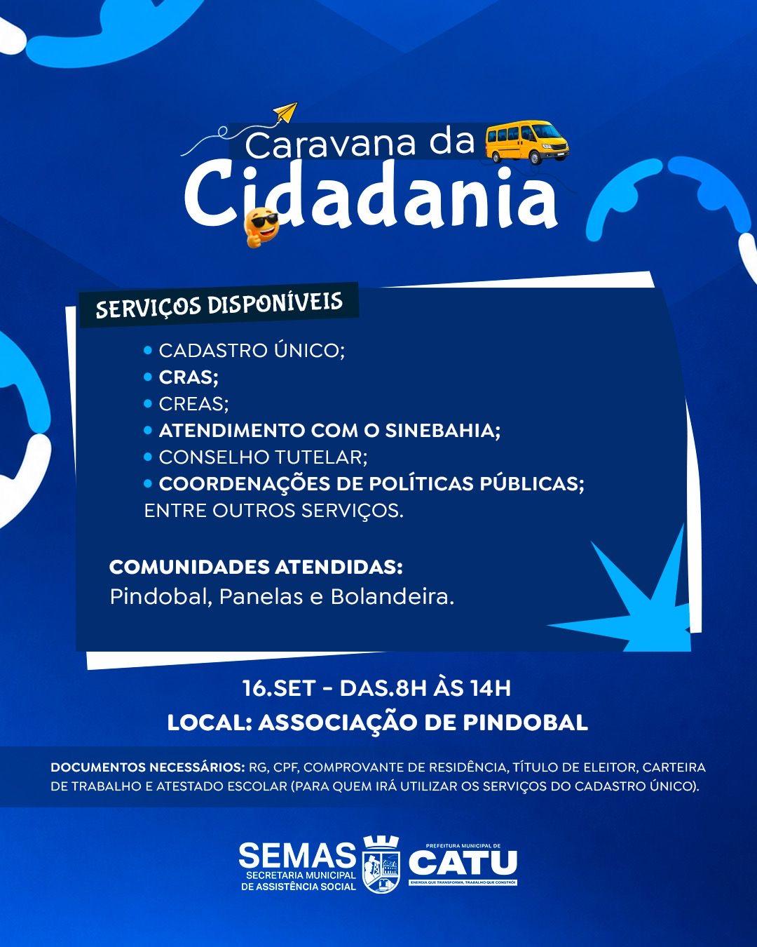 Caravana da Cidadania leva serviços públicos às comunidades de Pindobal, Panelas e Bolandeira